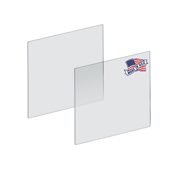 Azar Displays Plexiglass Acrylic Sheets Cut to Size, Clear Plastic Panels, 2PK 179620 - main